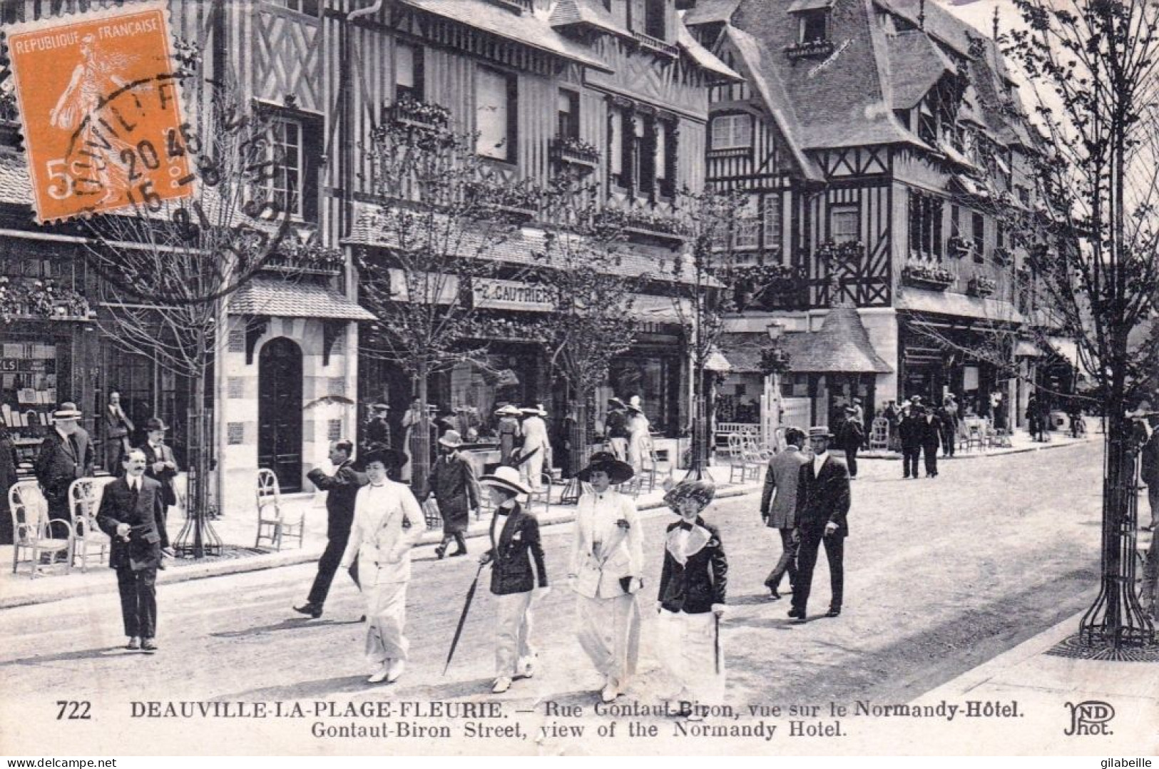 14 - Calvados -  DEAUVILLE - Rue Gontaut Biron - Vue Sur Le Normandie Hotel - Deauville