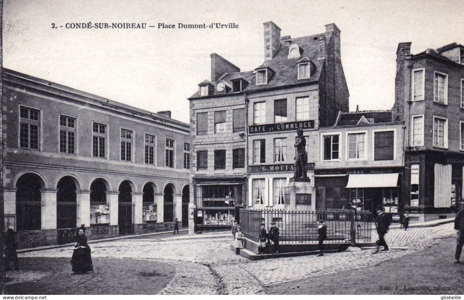 14 - Calvados - CONDE Sur NOIREAU - Place Dumont D Urville - Café Du Commerce - Other & Unclassified