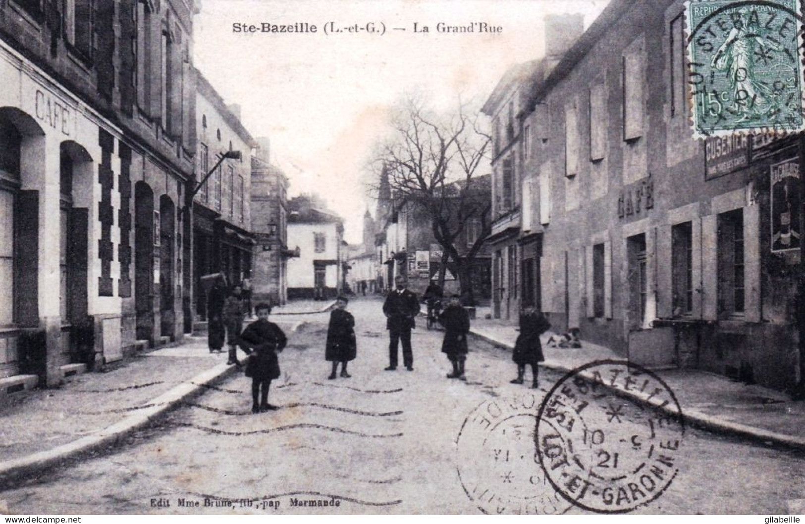 47 - Lot Et Garonne -  SAINTE BAZEILLE - La Grande Rue - Café - Sonstige & Ohne Zuordnung