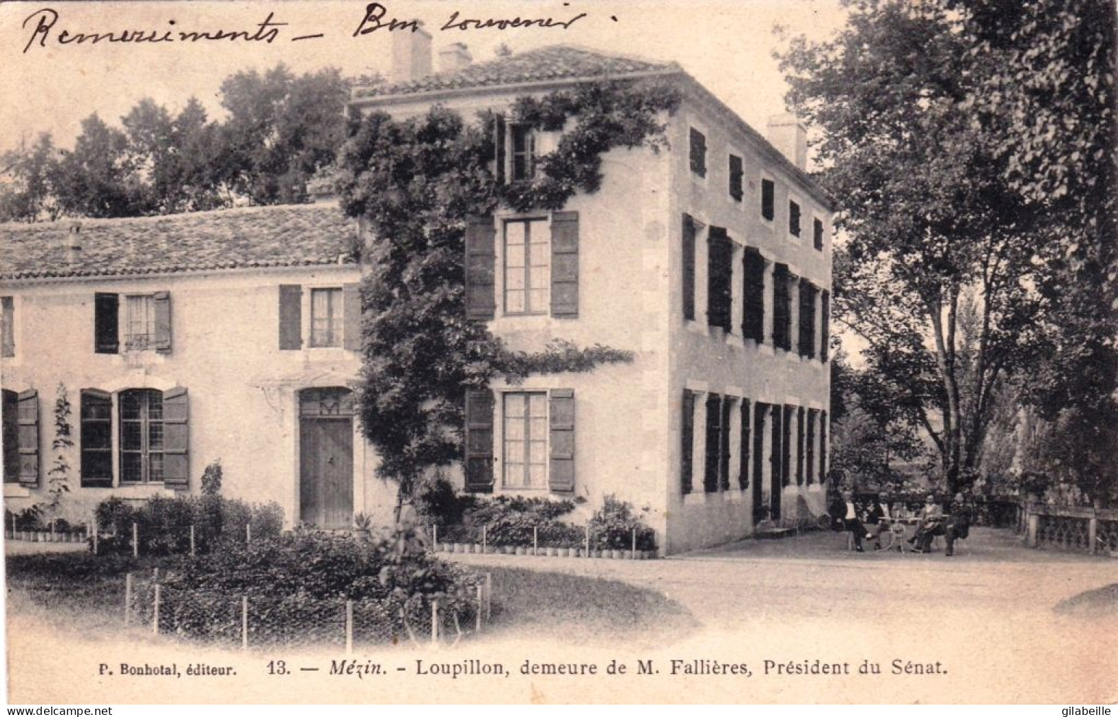 47 - Lot Et Garonne - MEZIN - Loupillon - Demeure De M Fallieres President Du Senat - Autres & Non Classés