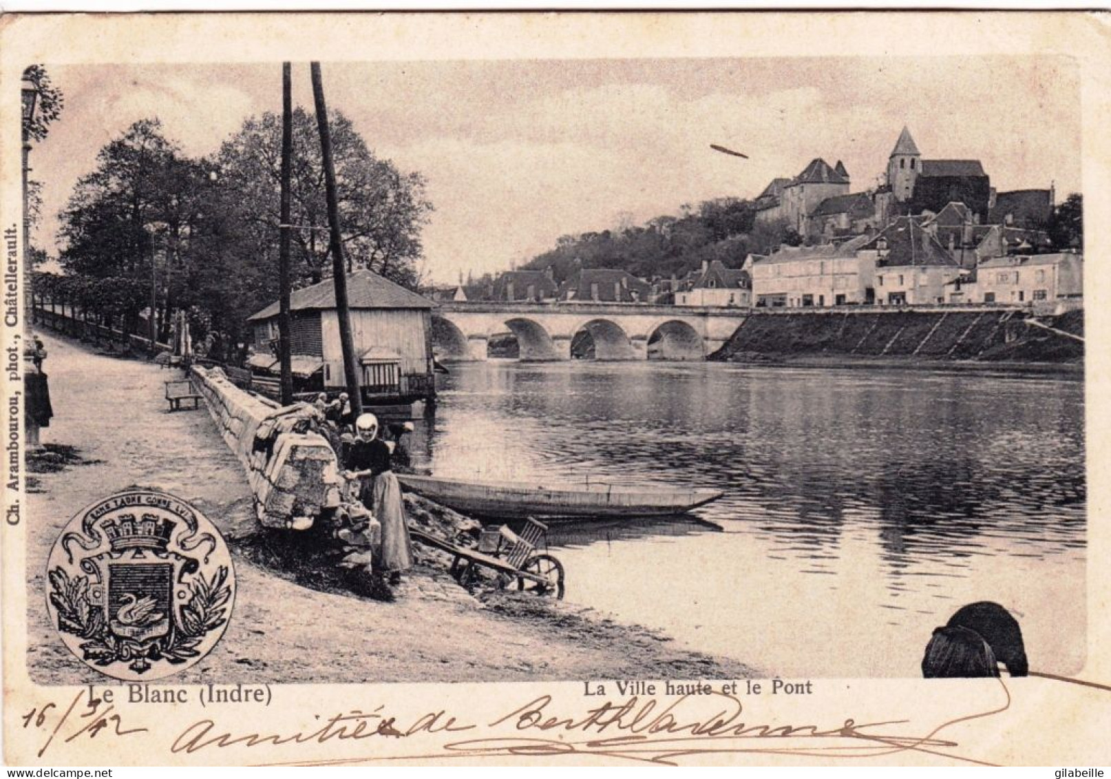 36 - Indre - LE BLANC - La Ville Haute Et Le Pont - Lavandieres - Le Blanc