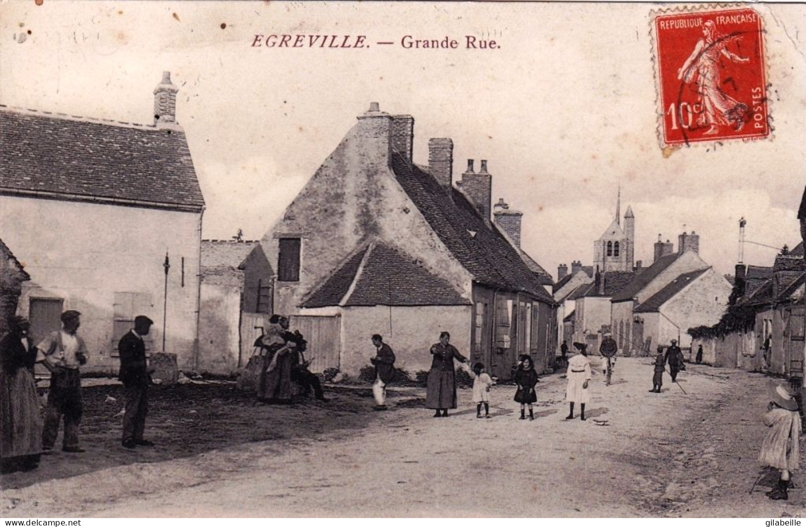 77 - Seine Et Marne - EGREVILLE - Grande Rue ( Animée ) - Other & Unclassified