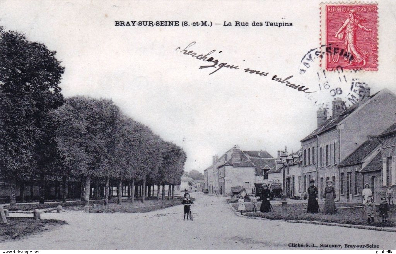 77 - Seine Et Marne - BRAY Sur SEINE - La Rue Des Taupins - Bray Sur Seine