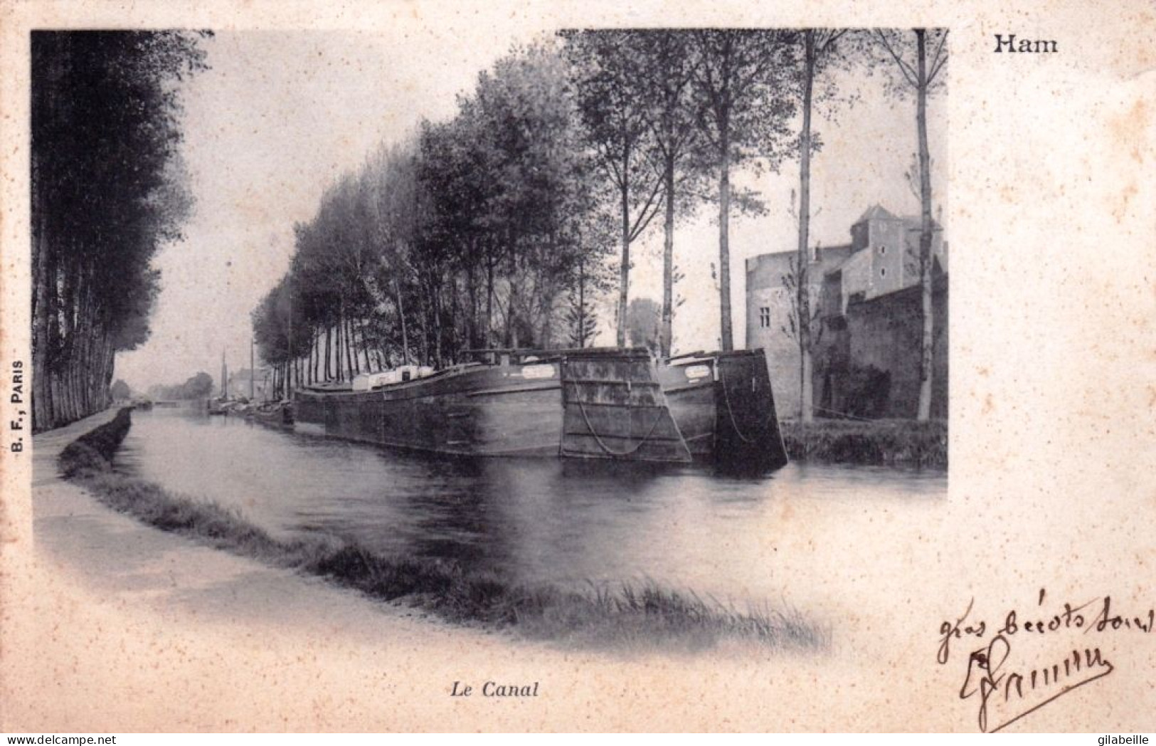 80 - Somme - HAM - Le Canal - Peniches - Ham