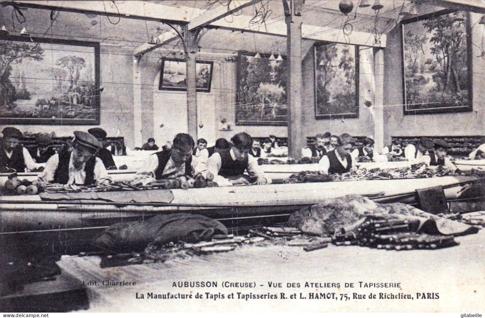 23 - Creuse - AUBUSSON -vue Des Ateliers De Tapisserie - Rue Richelieu A Paris - Aubusson