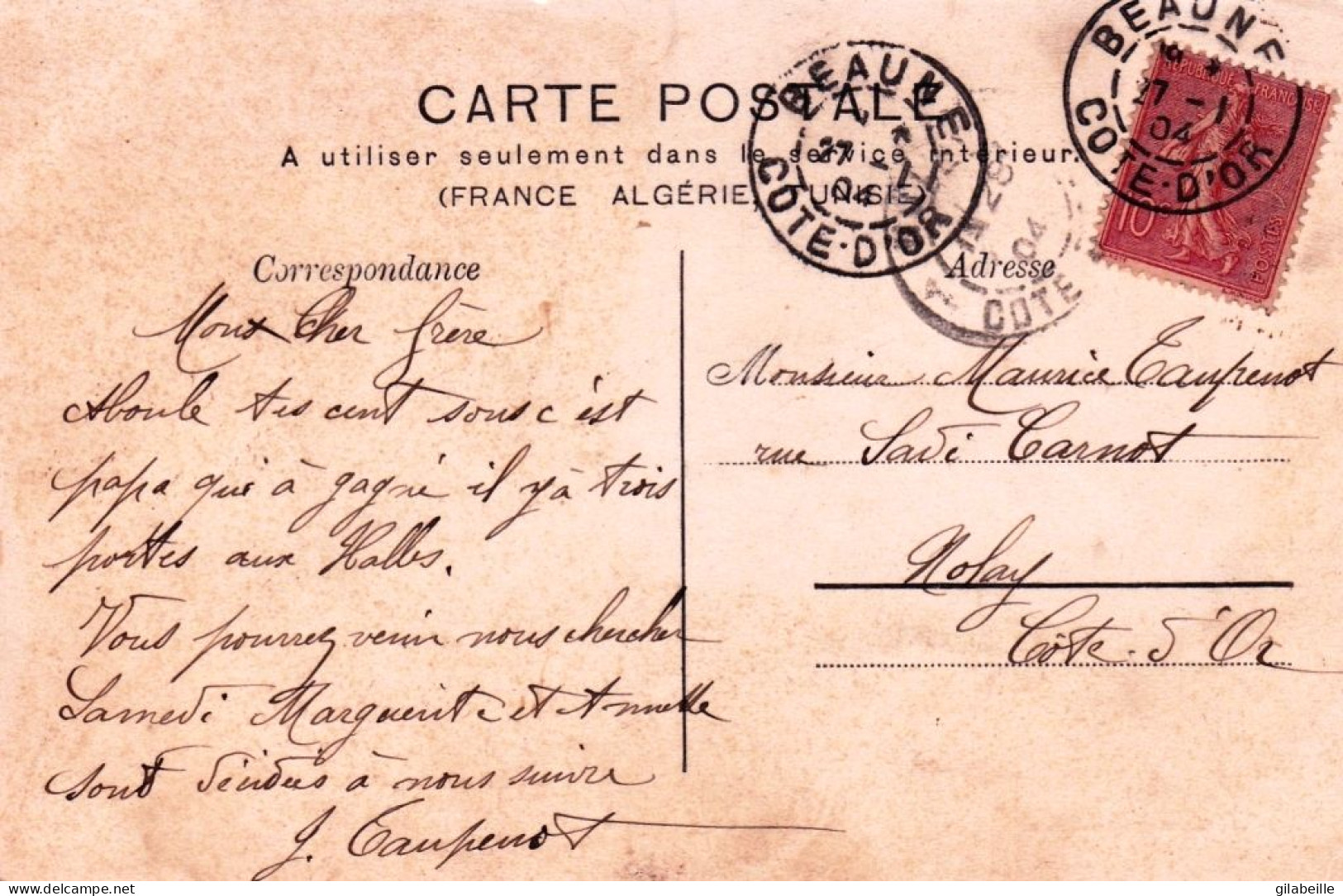 21 - Cote D Or -   BEAUNE - La Gare - Vue Exterieure - 1904 - Beaune