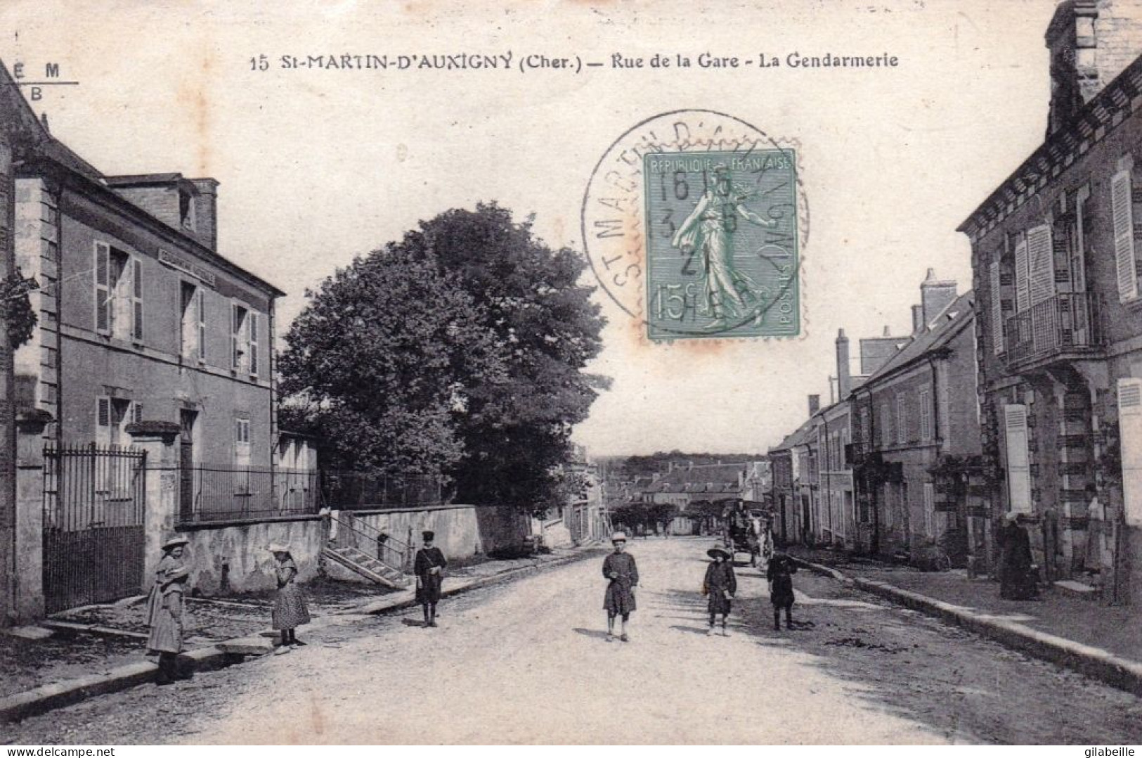 18 - Cher -  SAINT MARTIN D AUXIGNY - Rue De La Gare - La Gendarmerie - Andere & Zonder Classificatie