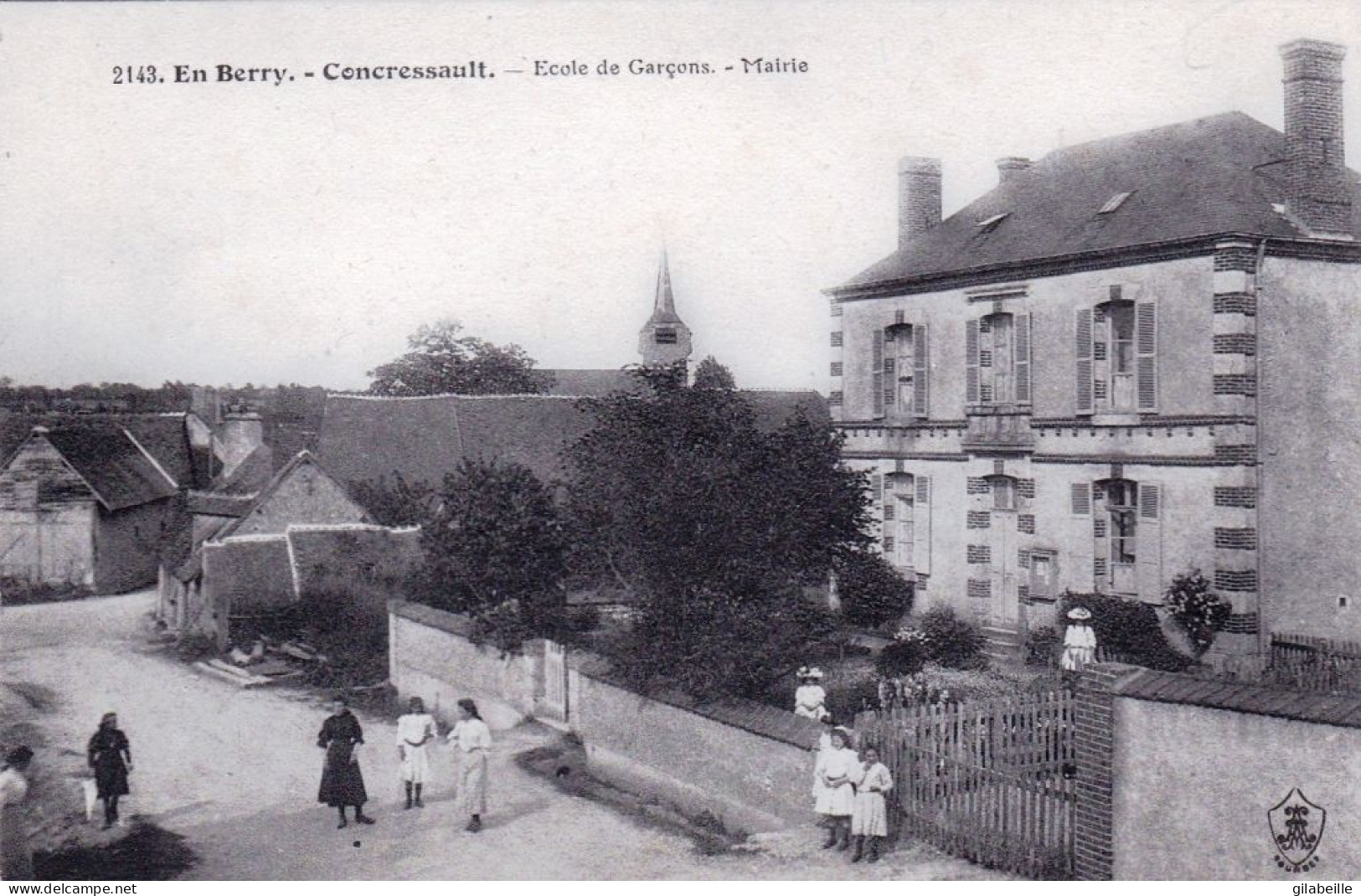 18 - Cher - CONCRESSAULT - Ecole De Garcons - Mairie - Otros & Sin Clasificación