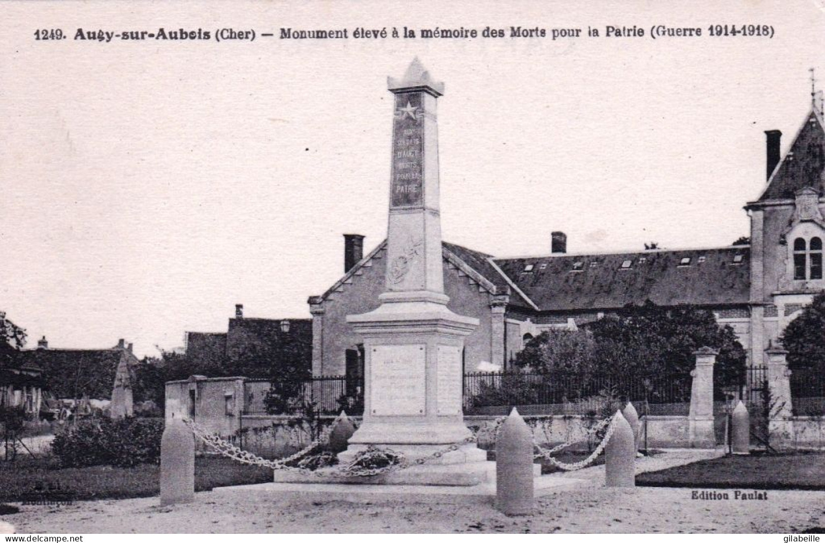 18 - Cher -  AUGY SUR AUBOIS - Monument Elevé A La Memoire Des Morts Pour La Patrie - Otros & Sin Clasificación