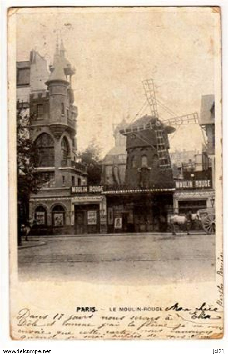 75 PARIS - " LE MOULIN ROUGE " [ATTELAGE, CHEVAUX] (890)_CP325 - Moulins à Vent