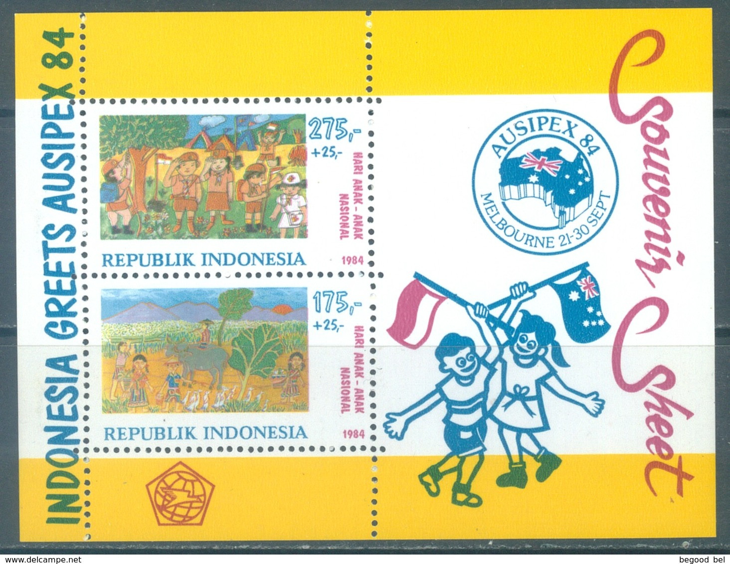 INDONESIA - 1984 - MNH/*** LUXE - AUSIPEX 84 SOUVENIR SHEET  - Yv BLOC 58 - Lot 21524 - Indonesien