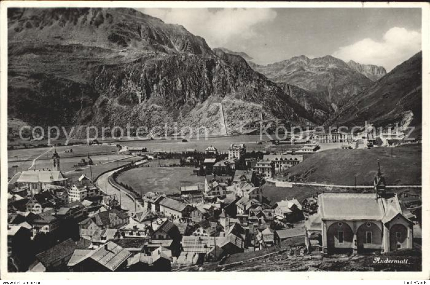 11901126 Andermatt Gesamtansicht Mit Alpenpanorama Andermatt - Sonstige & Ohne Zuordnung