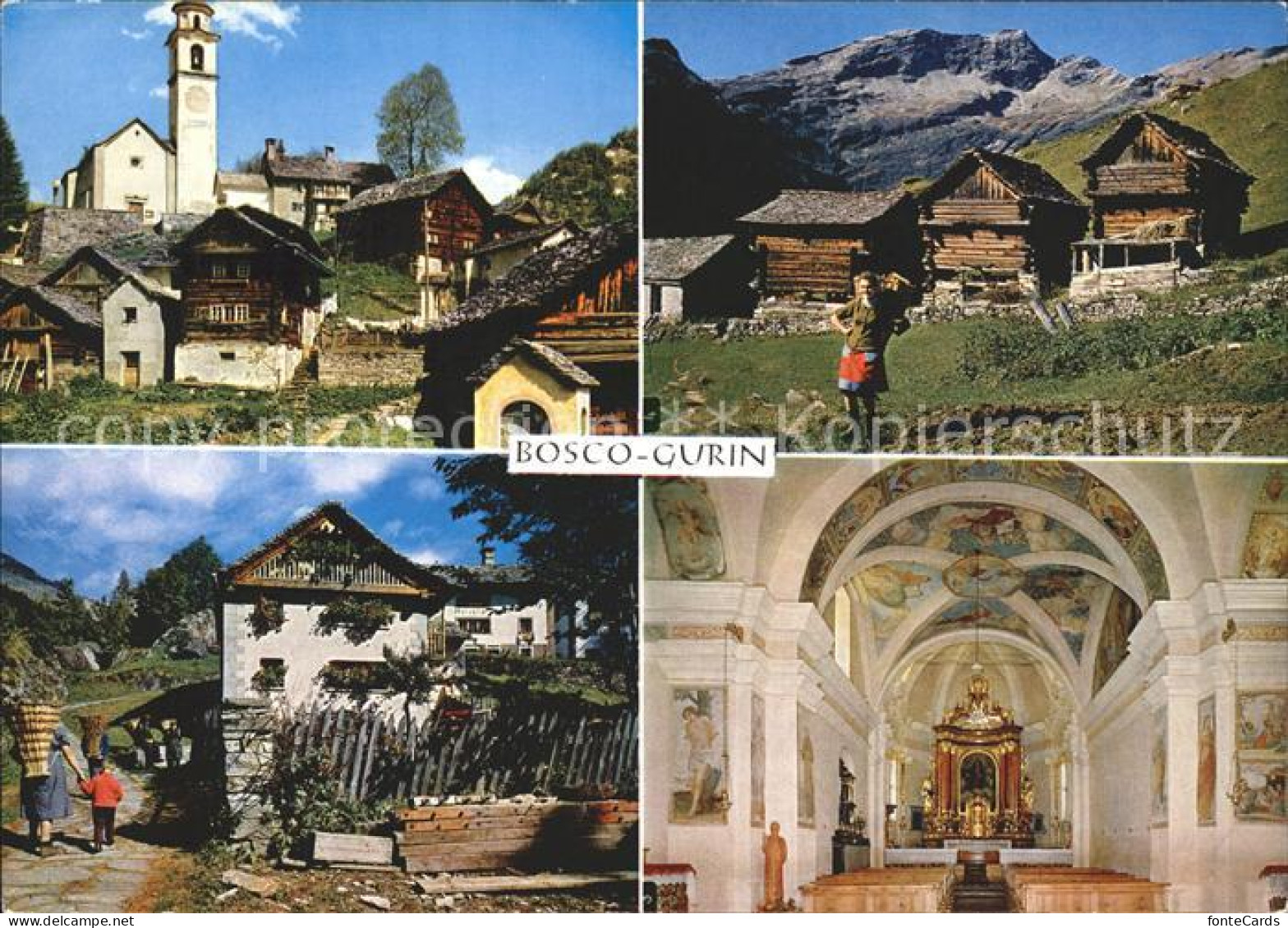 11896826 Bosco Gurin Kirche Inneres Dorfpartien Bosco/Gurin - Other & Unclassified