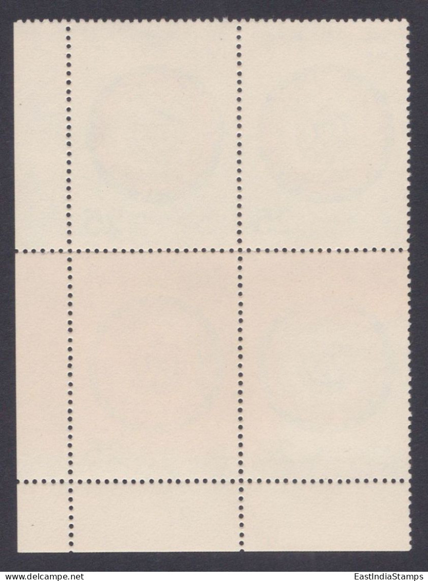 Inde India 1975 MNH Theosophical Society, Freemasonry, Freemason, Masonic, Block - Unused Stamps