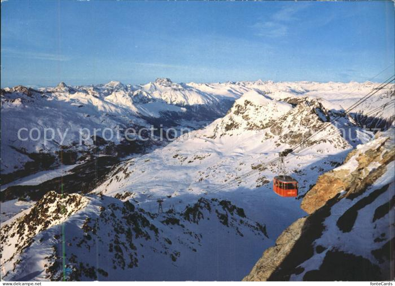 11892546 Corvatsch Silvaplana GR Luftseilbahn Blick Gegen St Moritz Alpenpanoram - Other & Unclassified