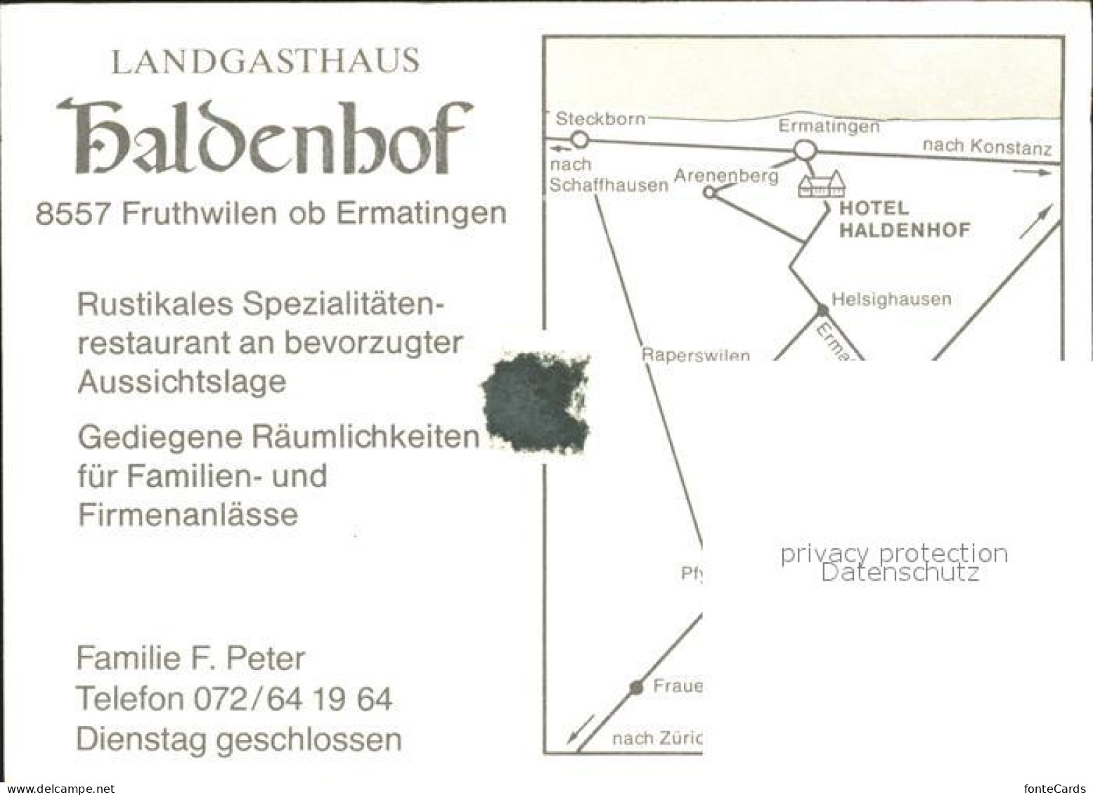 11891256 Fruthwilen Landgasthaus Haldenhof Lageplan Fruthwilen - Altri & Non Classificati