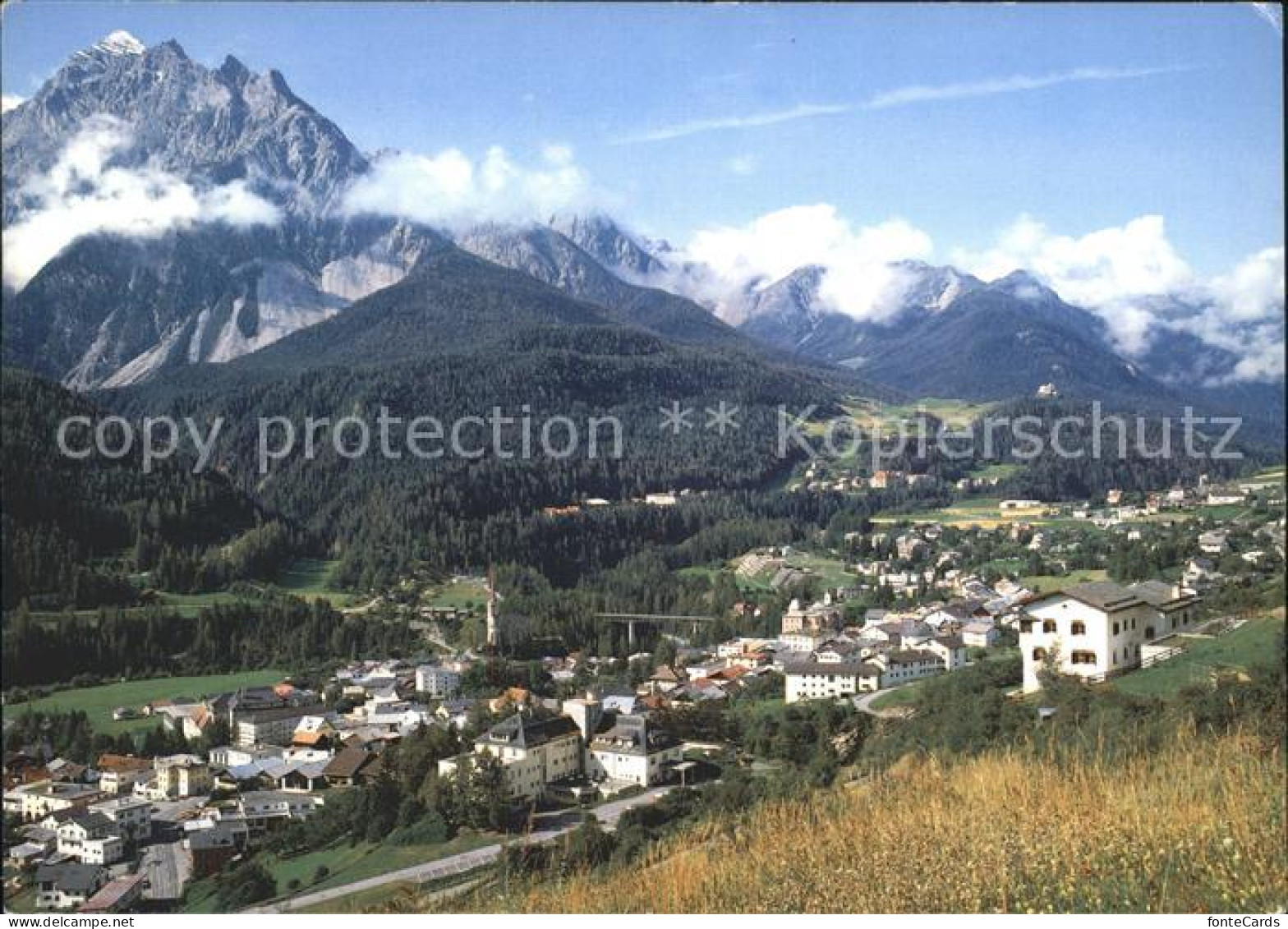 11891066 Bad Scuol Mit Pisocgruppe Vulpera Und Schloss Tarasp Scuol - Other & Unclassified