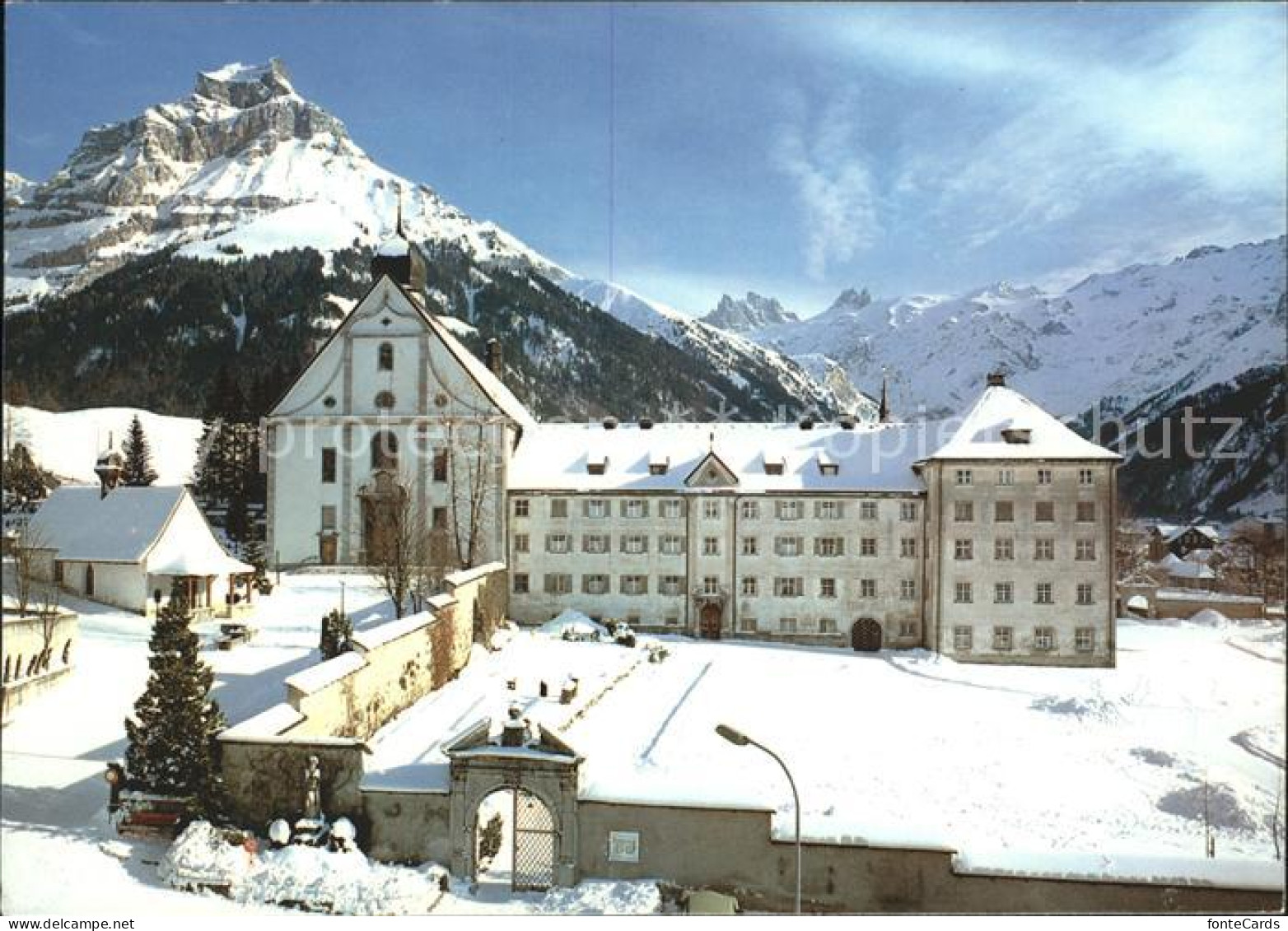 11891026 Engelberg OW Benediktinerabtei Mit Hahnen Und Spannoerter Engelberg - Sonstige & Ohne Zuordnung