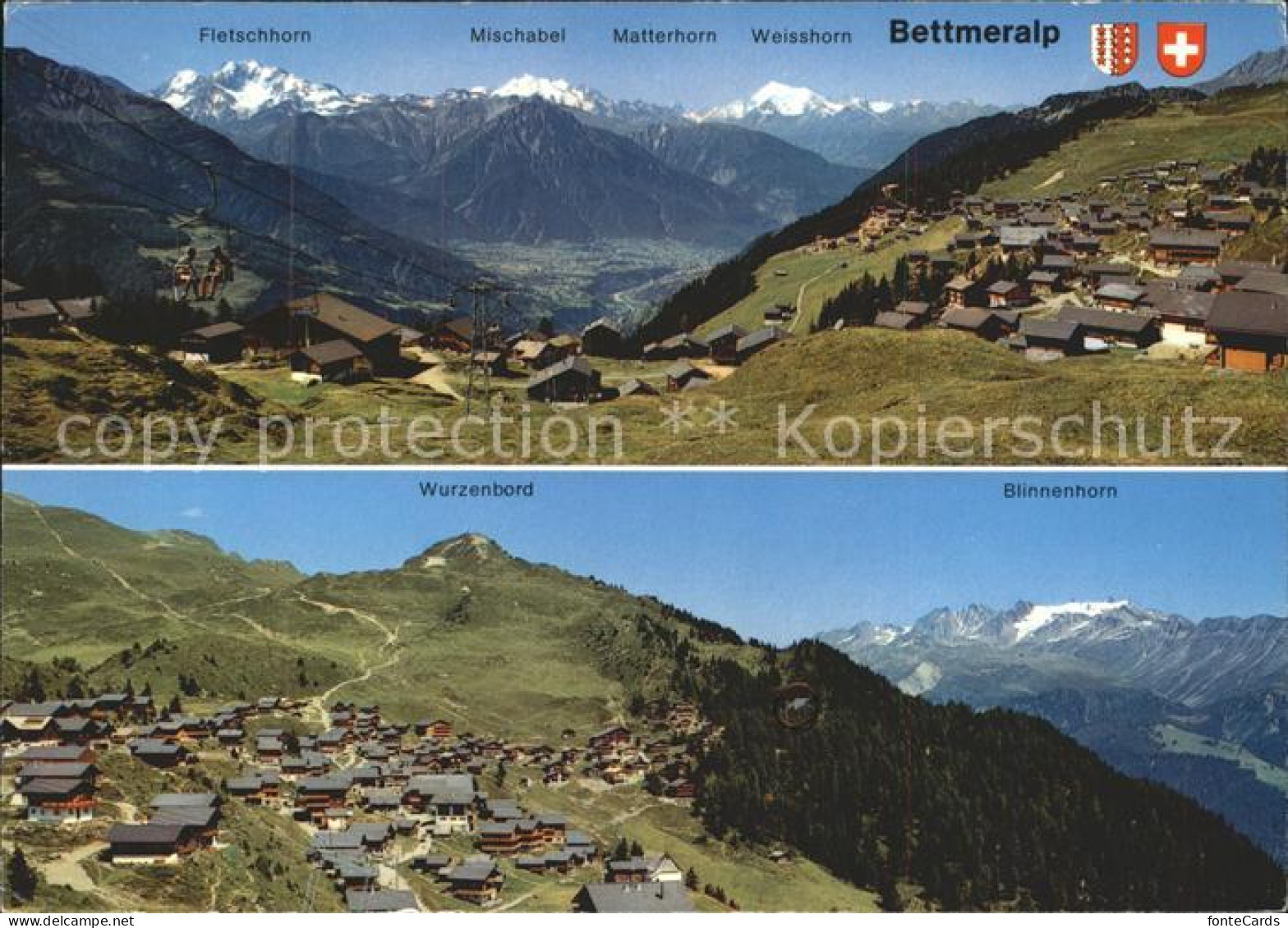 11891016 Bettmeralp VS Mit Fletschhorn Mischabel Matterhorn Weisshorn Binnenhorn - Autres & Non Classés