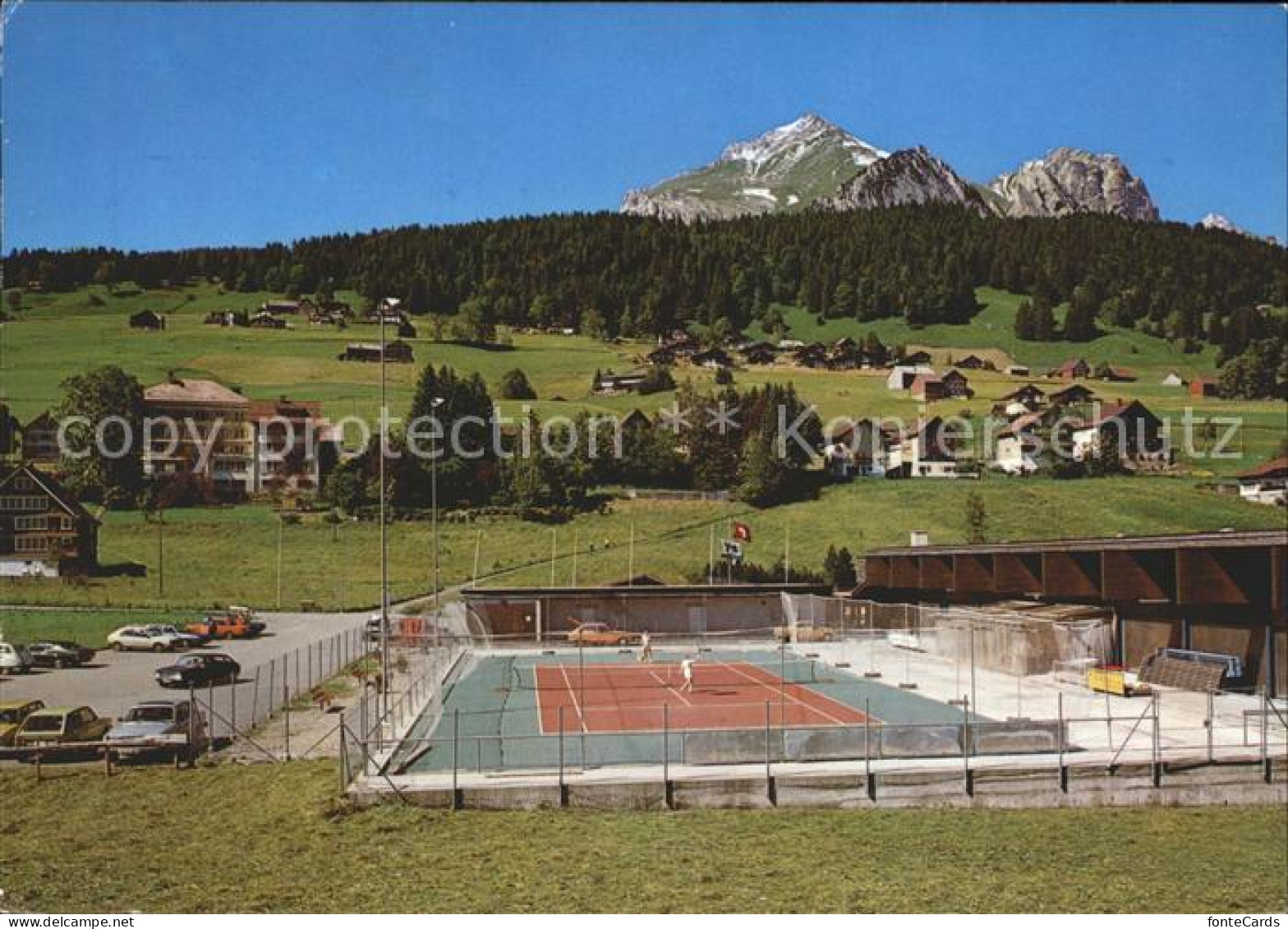 11890926 Wildhaus SG Panorama Tennisplatz Galluszentrum Schafberg Wildhaus - Autres & Non Classés