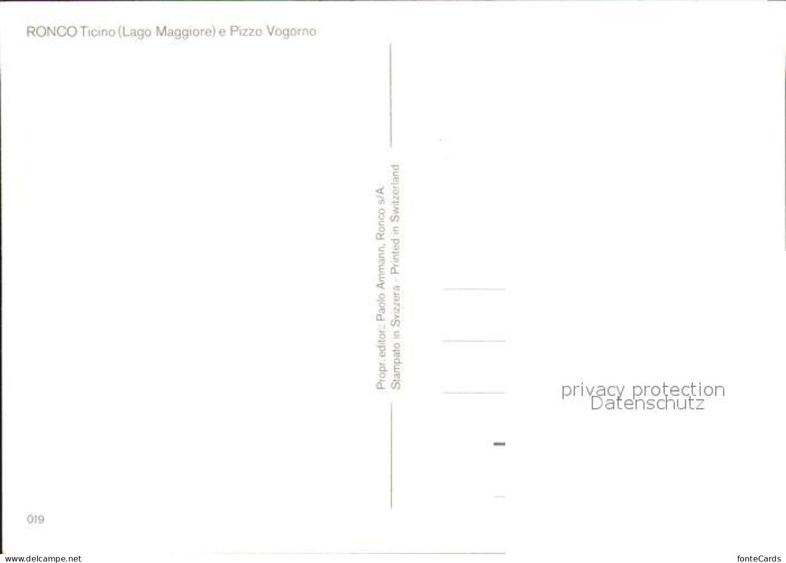 11889556 Ronco TI E Pizzo Vogorno  - Sonstige & Ohne Zuordnung