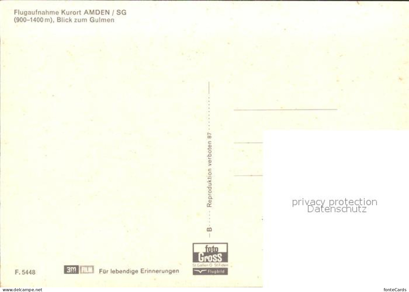 11888426 Amden SG Fliegeraufnahme Mit Gulmen Betlis - Other & Unclassified