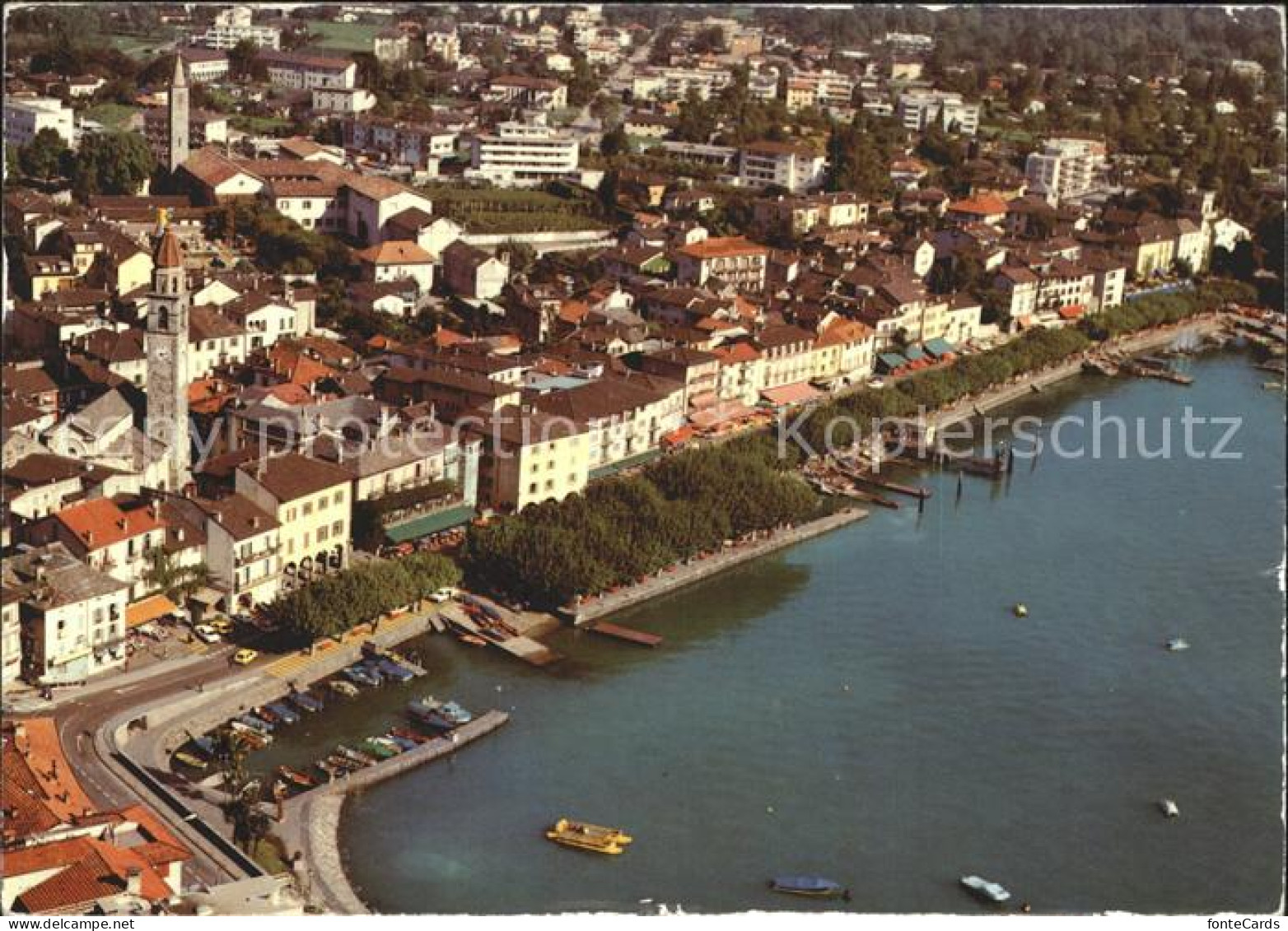 11888206 Ascona TI Fliegeraufnahme Promenade Hafen Ascona - Andere & Zonder Classificatie