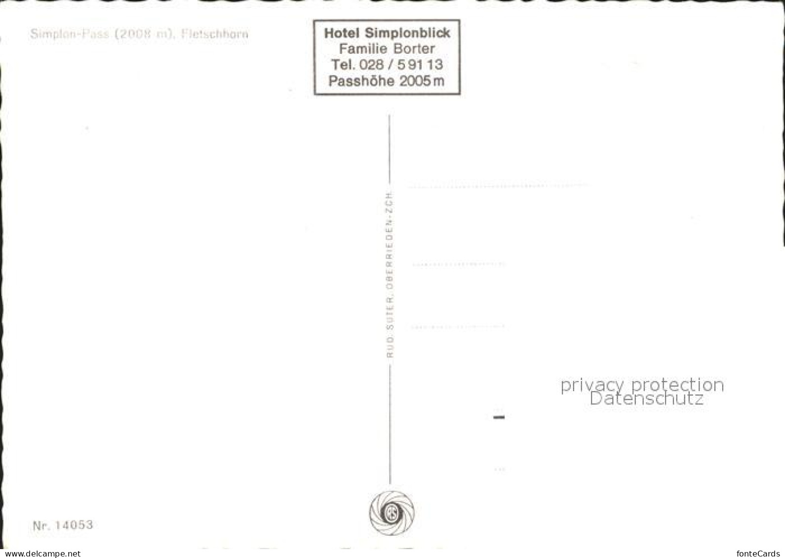 11888096 Simplonpass Mit Fletschorn Simplon  - Andere & Zonder Classificatie