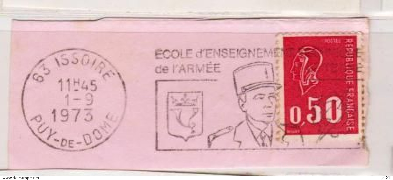 Flamme Ecole D'Enseignement Technique De L'Armée De Terre ISSOIRE Sur Fragment _F140 - Maschinenstempel (Werbestempel)