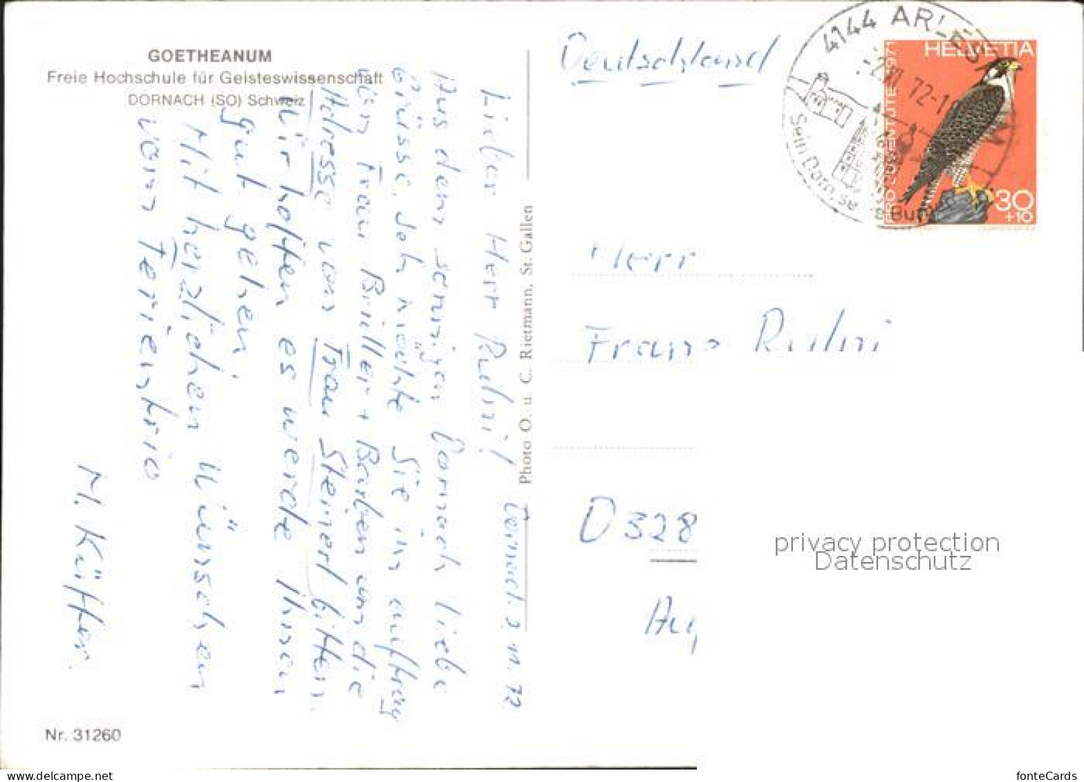 11886976 Dornach SO Goetheanum Freie Hochschule Dornach - Altri & Non Classificati