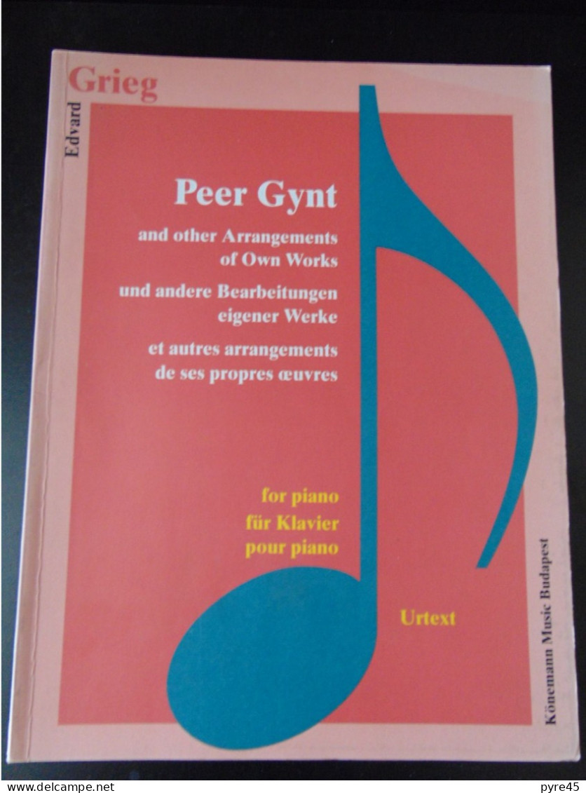 PARTITION PEER GYNT ET AUTRES ARRANGEMENT POUR PIANO - Tasteninstrumente