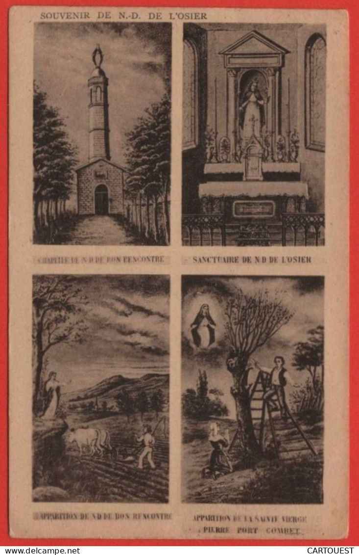 CPA SOUVENIR DE NOTRE DAME DE L OSIER - 1938 Peu Commune - Autres & Non Classés