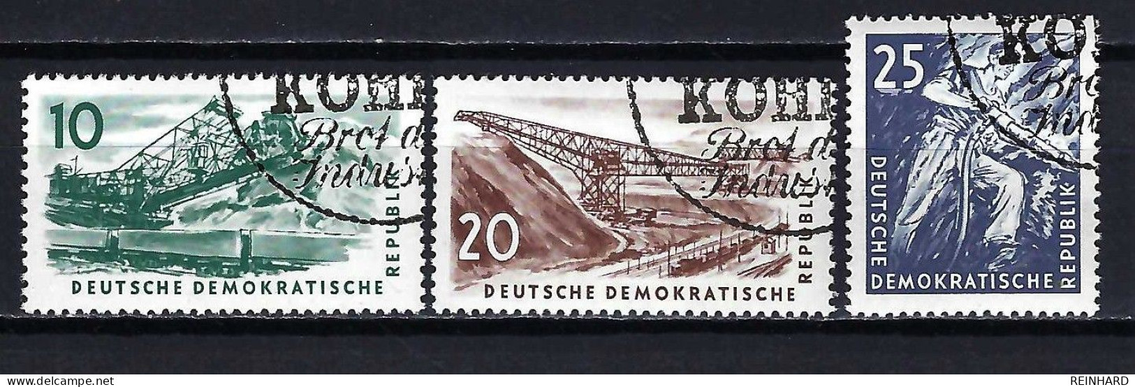 DDR Komplettsatz Mi-Nr. 569 - 571 Kohlebergbau Gestempelt (3) - Siehe Bild - Gebraucht