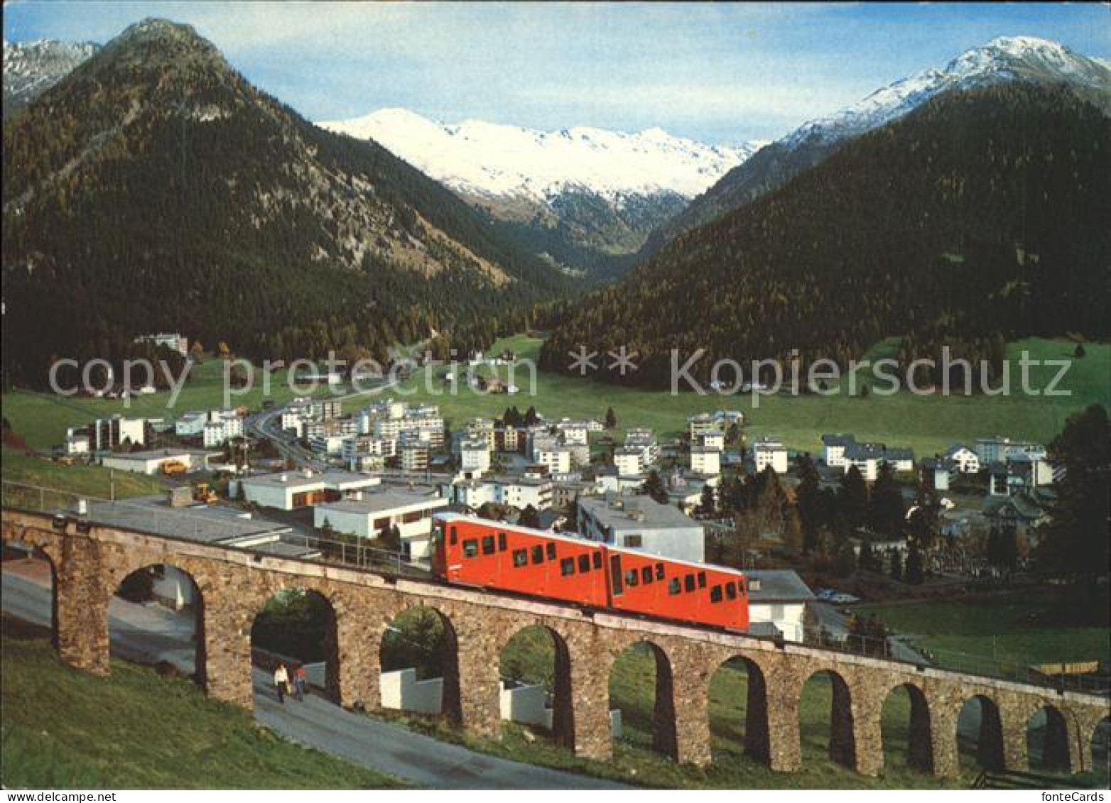 11880256 Davos GR Parsennbahn Mit Seehorn Und Pischahorn Davos Platz - Autres & Non Classés