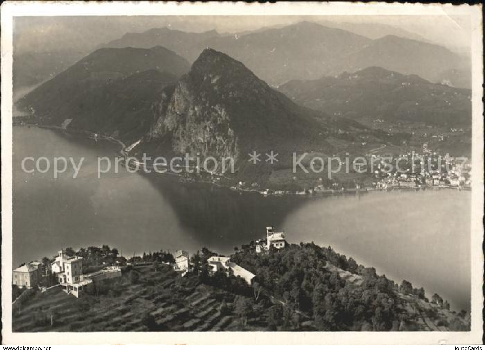 11879066 Monte Bre Lugano Fliegeraufnahme Monte Bre Lugano - Sonstige & Ohne Zuordnung