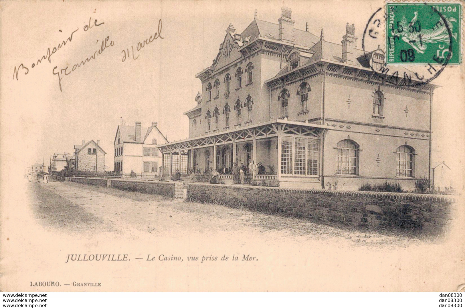 RARE  50 JULLOUVILLE LE CASINO VUE PRISE DE LA MER - Sonstige & Ohne Zuordnung