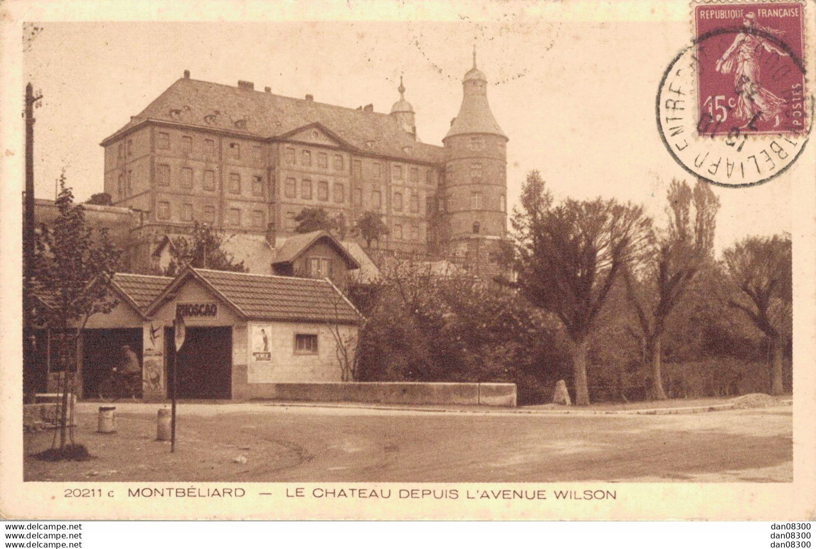 25 MONTBELIARD LE CHATEAU DEPUIS L'AVENUE WILSON - Montbéliard