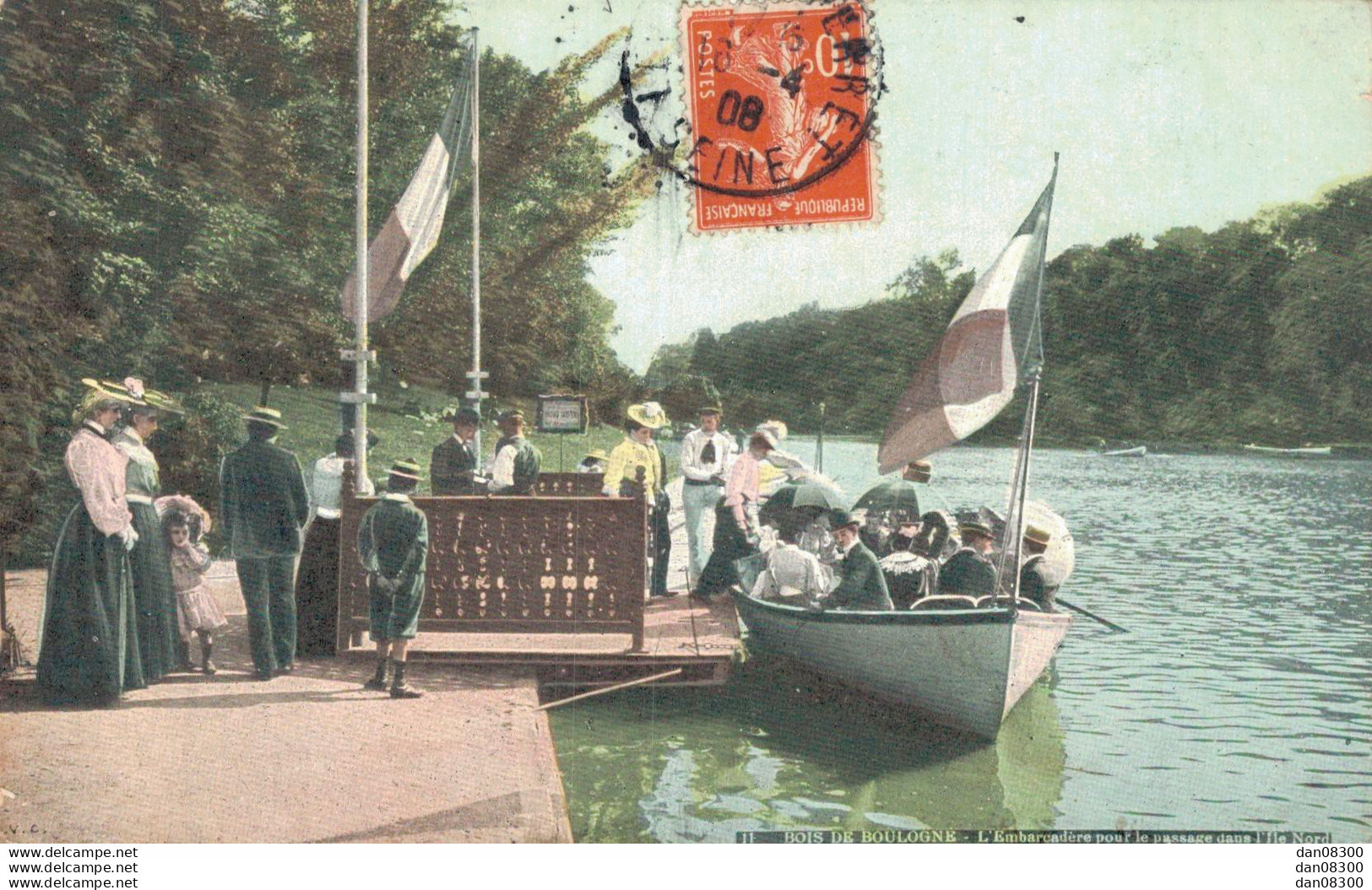 75 BOIS DE BOULOGNE L'EMBARCADERE POUR LE PASSAGE DANS L'ILE NORD - Parken, Tuinen