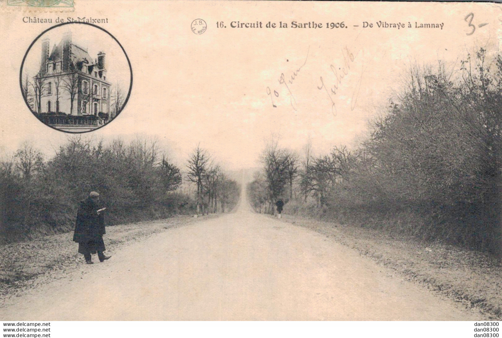 72 LE CIRCUIT DE LA SARTHE 1906 DE VIBRAYE A LAMNAY CHATEAU DE SAINT MAIXENT - Rally Racing