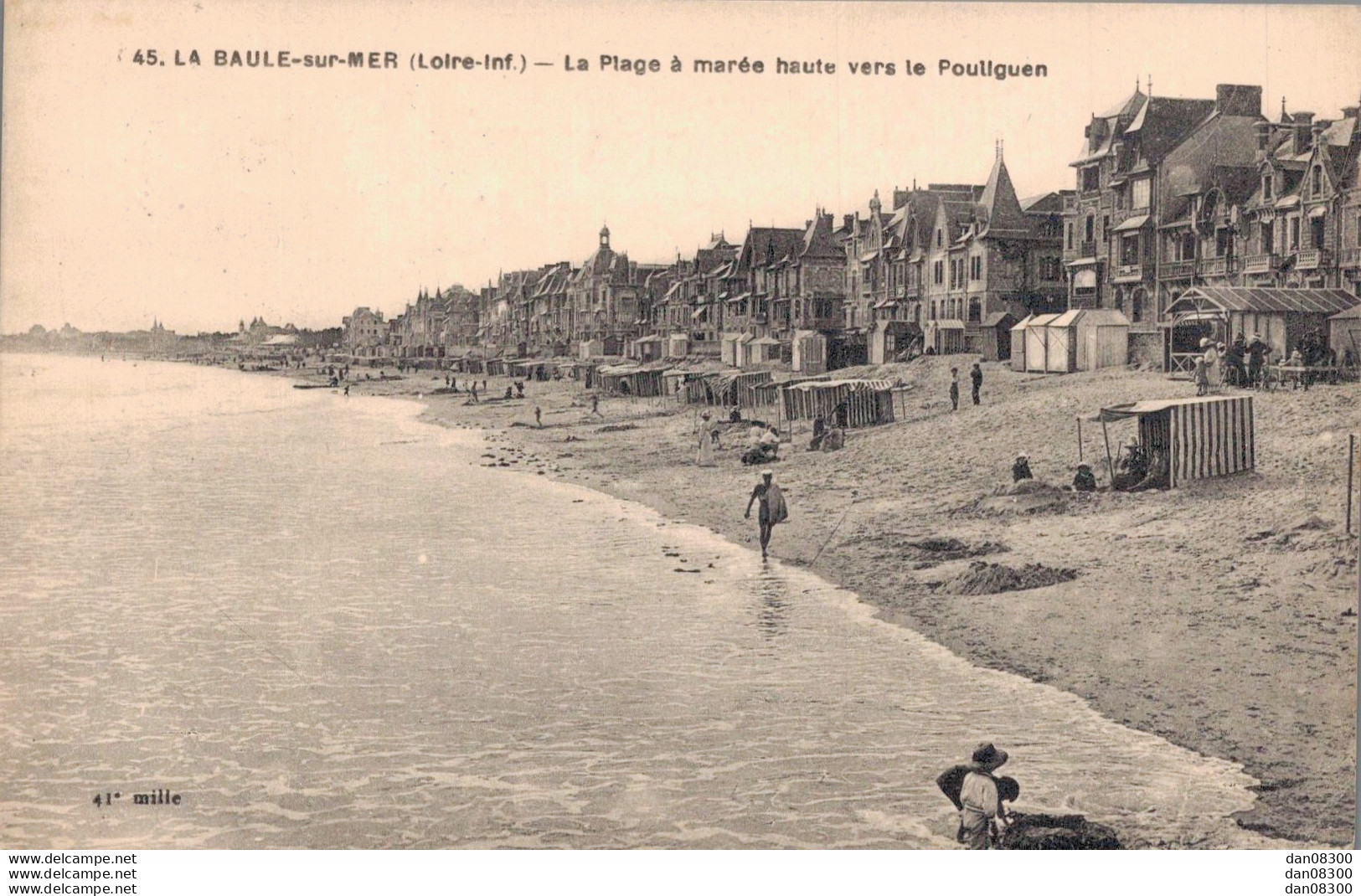 44 LA BAULE LA PLAGE A MAREE HAUTE VERS LE POULIGUEN - La Baule-Escoublac