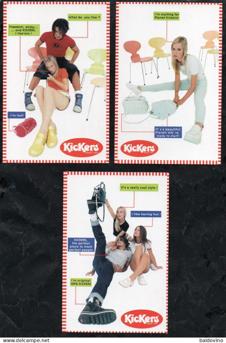 6 Cartoline Pubblicitarie Kickers - Publicité