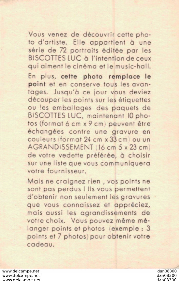YUL BRYNNER CHROMO DE 9 X 6 CMS DES BISCOTTES LUC - Autres & Non Classés