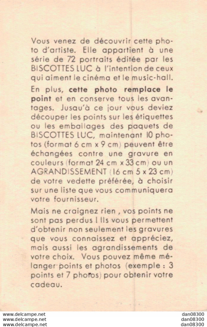 MARLON BRANDO CHROMO DE 9 X 6 CMS DES BISCOTTES LUC - Otros & Sin Clasificación