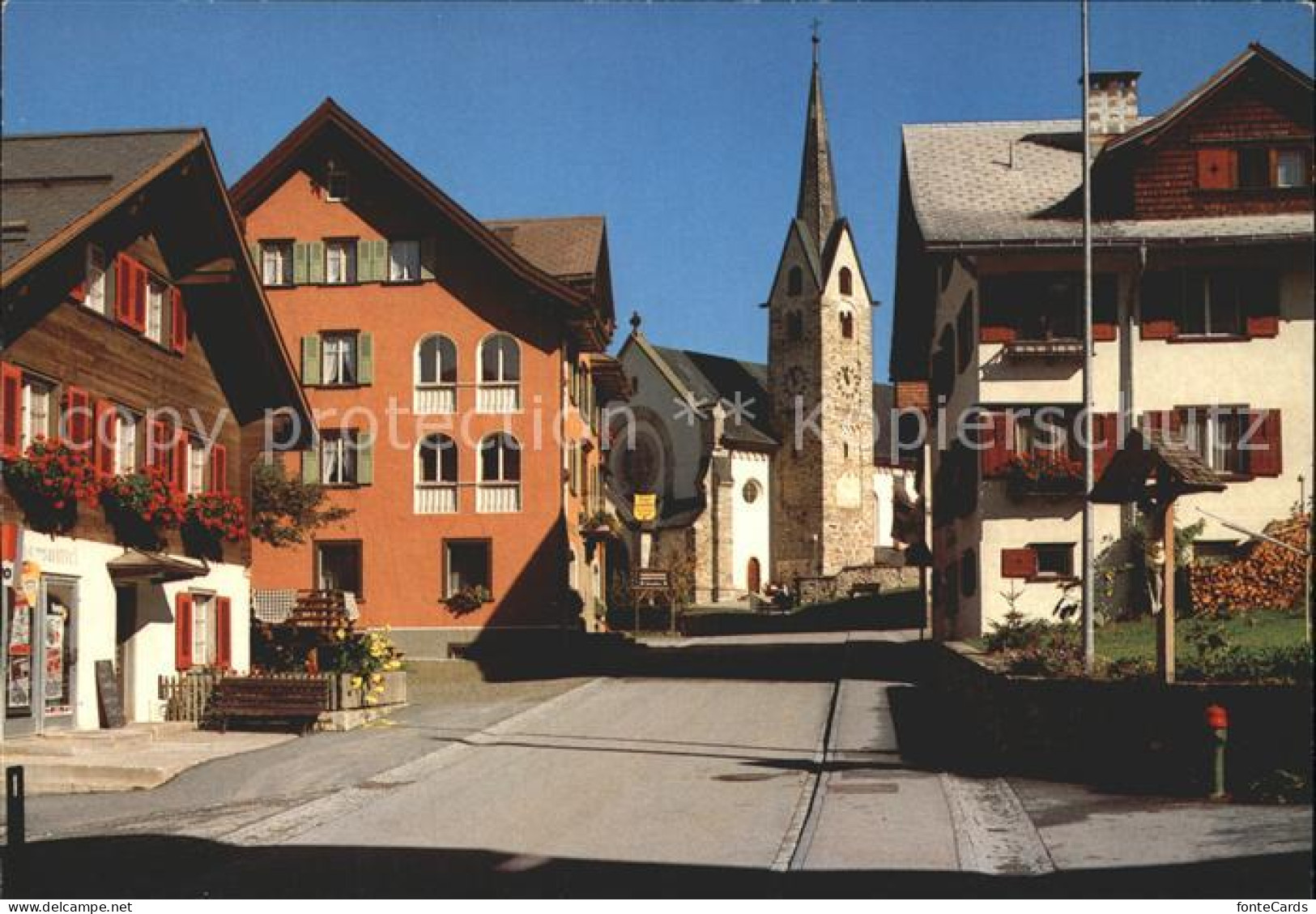 11878046 Obersaxen Meierhof Dorfpartie Obersaxen - Autres & Non Classés