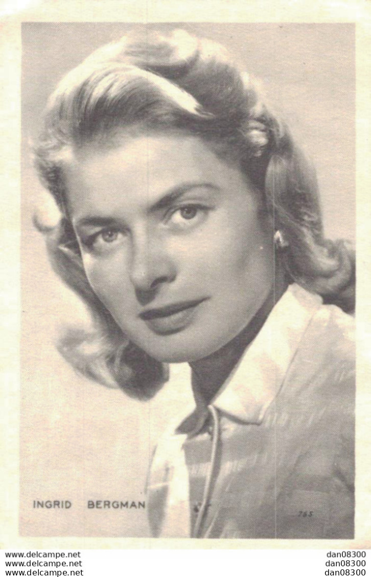 INGRID BERGMAN  CHROMO DE 9 X 6 CMS DES BISCOTTES LUC - Other & Unclassified