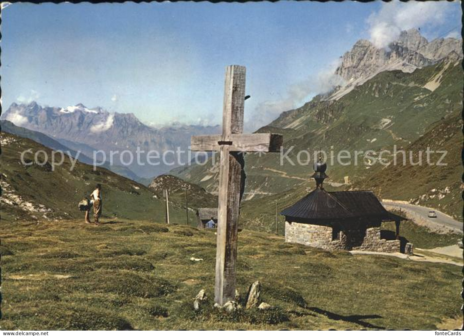 11877766 Klausenpass Kapelle Mit Kreuz Und Schaechental Klausenpass - Sonstige & Ohne Zuordnung