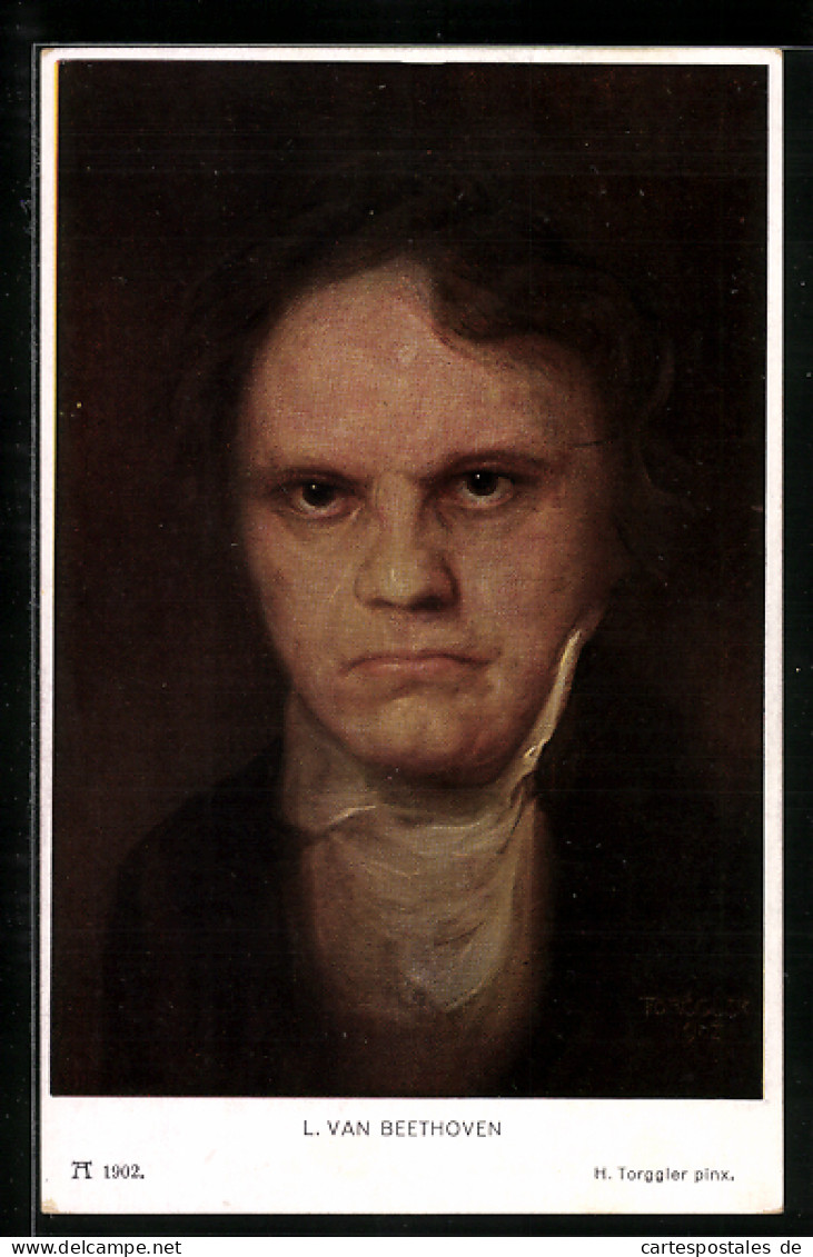 Künstler-AK H. Torggler: Ludwig Van Beethoven, Portrait Des Komponisten  - Artiesten
