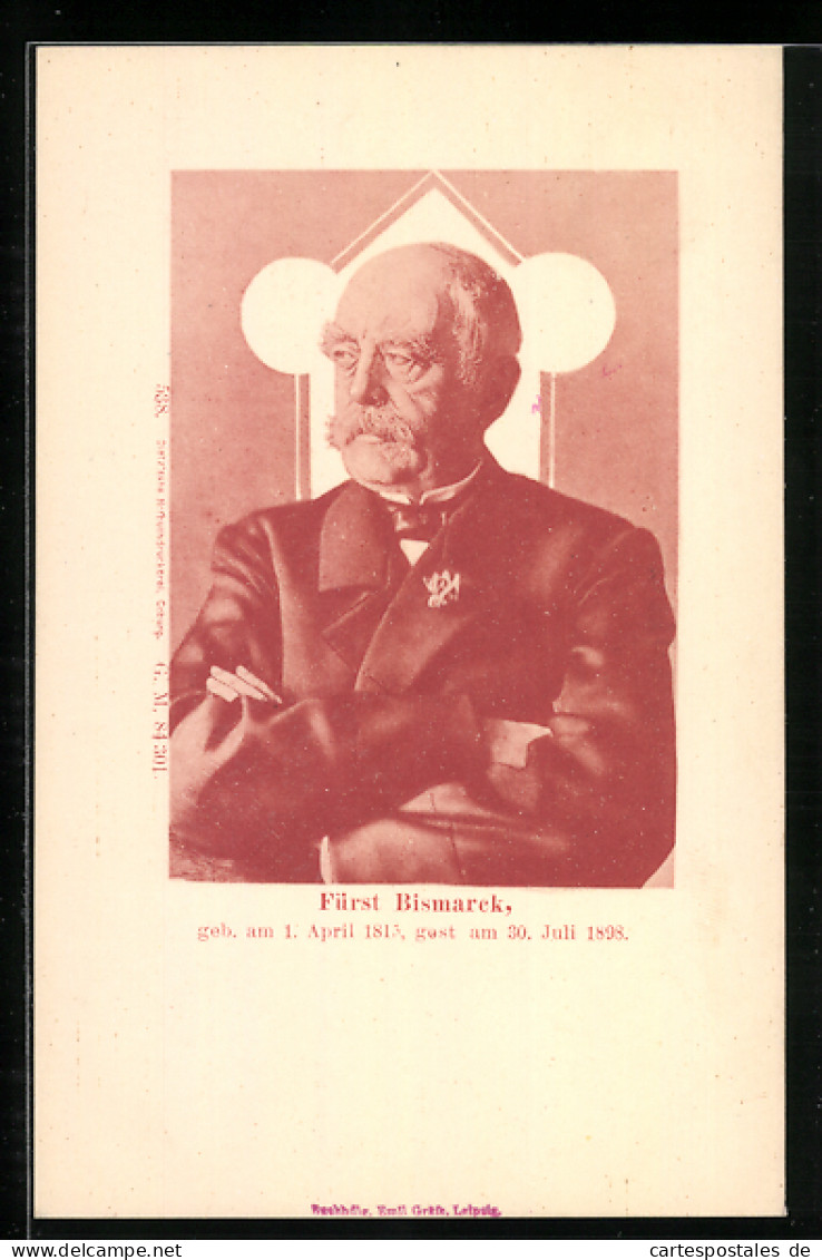 AK Bildnis Fürst Bismarck  - Personajes Históricos
