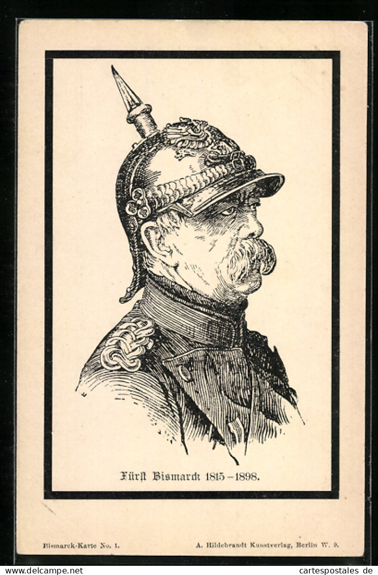 AK Fürst Otto Von Bismarck In Uniform Mit Pickelhaube, 1815-1898  - Historische Persönlichkeiten
