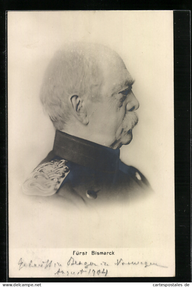 AK Der Fürst Von Bismarck In Uniform Von Der Seite Betrachtet  - Personajes Históricos